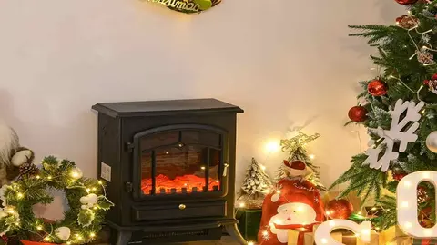 estufa eléctrica navidad