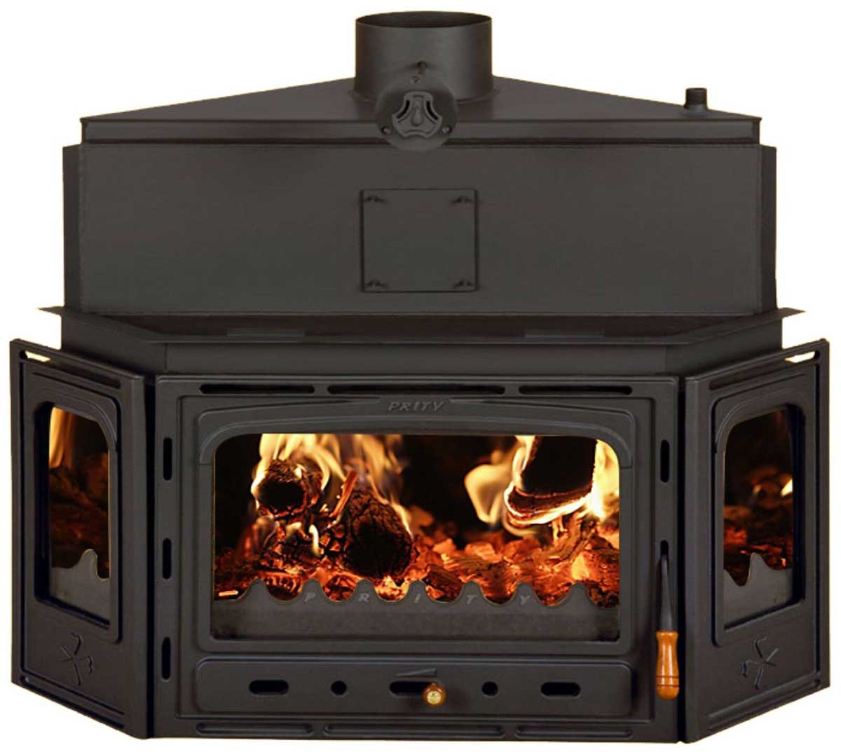 estufa de leña de hierro fundido